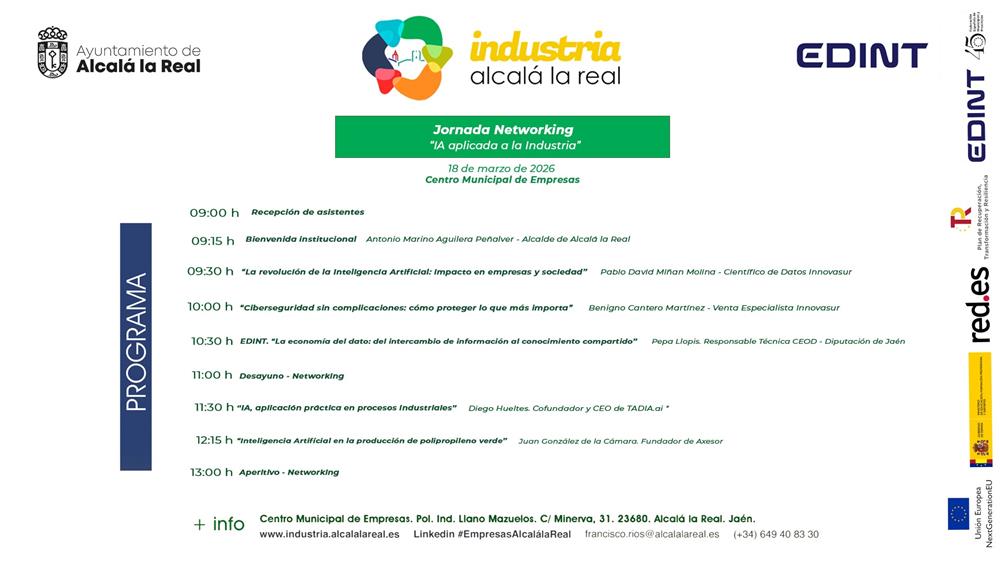 JORNADA NETWORKING: INTELIGENCIA ARTIFICAL APLICADA A LA INDUSTRIA